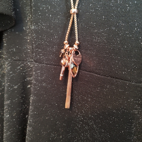Henri Bendel Rose Gold Charm Necklance - Picture 3 of 7